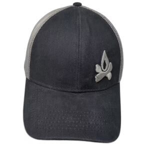 Camp Chef Trucker Hat Black One Size Mesh Snapback Gray Embroidered Adjustable